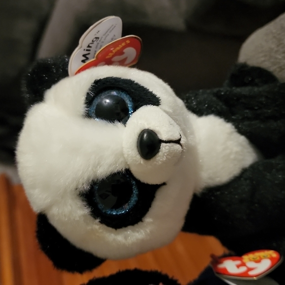 TY Beanie Baby Pandas Ming and Beaks - Picture 3 of 5